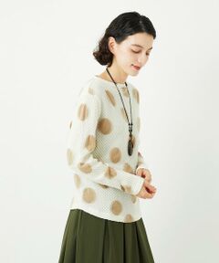 Maison de CINQ / メゾン ドゥ サンク カットソー | [日本製]強撚コットンドットカットソー