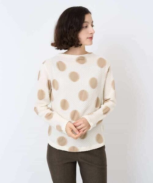 Maison de CINQ / メゾン ドゥ サンク カットソー | [日本製]強撚コットンドットカットソー | 詳細1