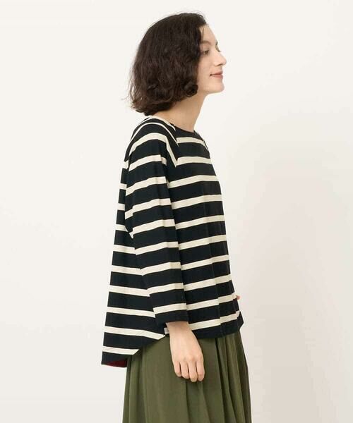 Maison de CINQ / メゾン ドゥ サンク カットソー | [日本製]抜染ボーダープリントカットソー | 詳細2