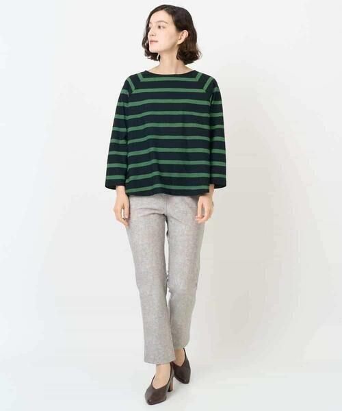 Maison de CINQ / メゾン ドゥ サンク カットソー | [日本製]抜染ボーダープリントカットソー | 詳細25