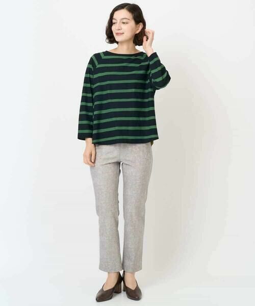 Maison de CINQ / メゾン ドゥ サンク カットソー | [日本製]抜染ボーダープリントカットソー | 詳細26