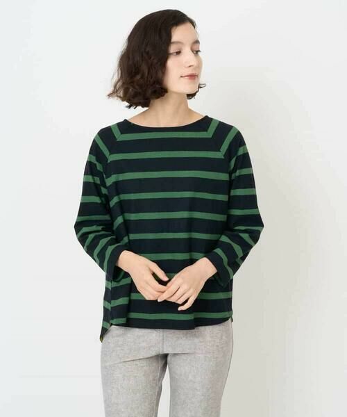 Maison de CINQ / メゾン ドゥ サンク カットソー | [日本製]抜染ボーダープリントカットソー | 詳細5