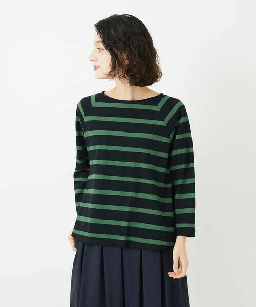 Maison de CINQ / メゾン ドゥ サンク カットソー | [日本製]抜染ボーダープリントカットソー | 詳細6