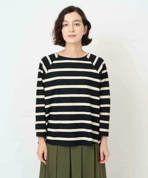 Maison de CINQ / メゾン ドゥ サンク カットソー | [日本製]抜染ボーダープリントカットソー | 詳細7