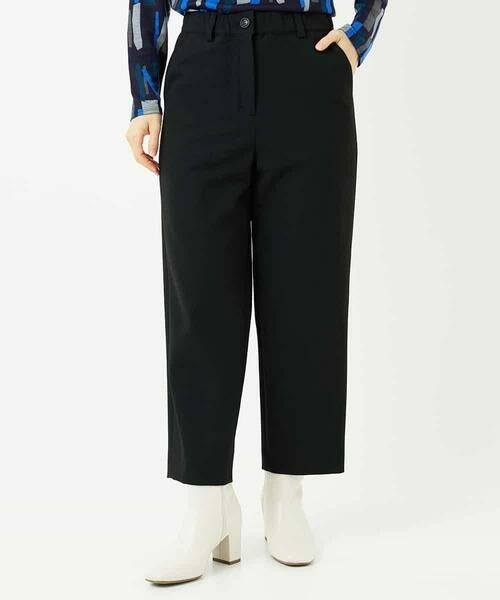 Maison de CINQ/メゾン ドゥ サンク [4色展開]両面起毛2WAYストレッチワイドストレートパンツ ブラック XS