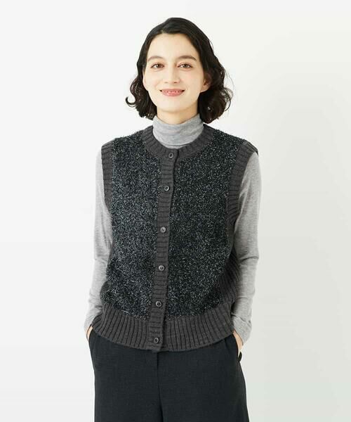 Maison de CINQ / メゾン ドゥ サンク ベスト | ラメファーニットベスト | 詳細1