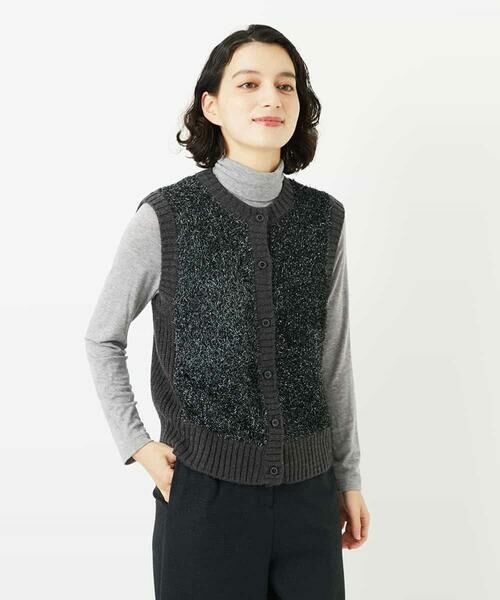 Maison de CINQ / メゾン ドゥ サンク ベスト | ラメファーニットベスト | 詳細2