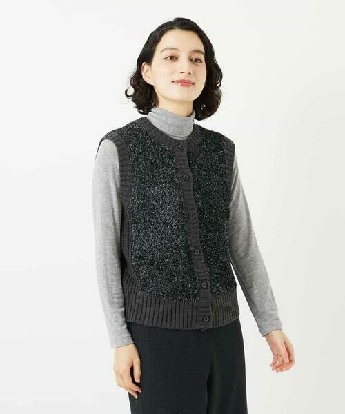 Maison de CINQ / メゾン ドゥ サンク ベスト | ラメファーニットベスト | 詳細3