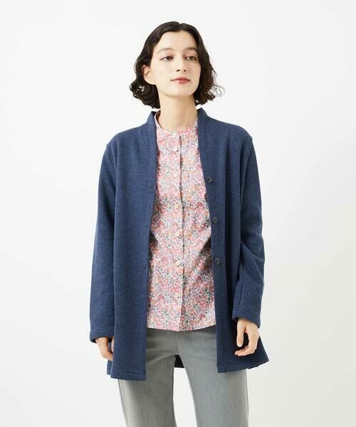 Maison de CINQ / メゾン ドゥ サンク カーディガン・ボレロ | ボンバーヒートカーディガン（ネイビー）