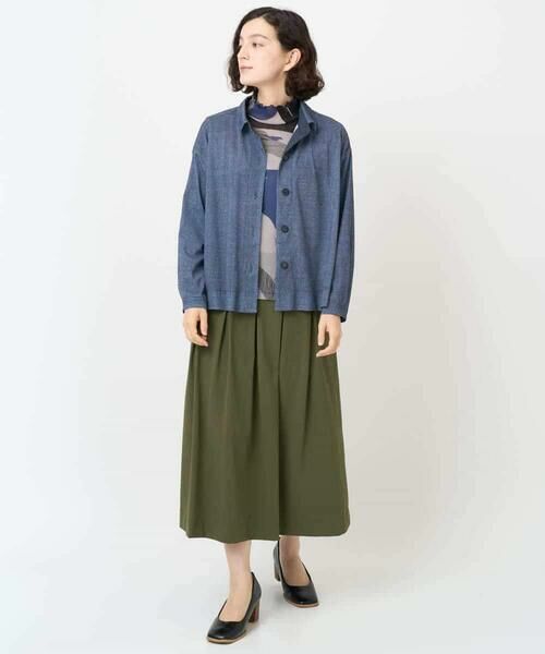 Maison de CINQ / メゾン ドゥ サンク シャツ・ブラウス | [セットアップ対応]デニムライクプリントカットソーブラウス | 詳細11