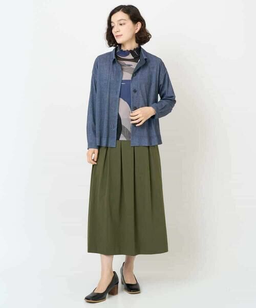 Maison de CINQ / メゾン ドゥ サンク シャツ・ブラウス | [セットアップ対応]デニムライクプリントカットソーブラウス | 詳細12