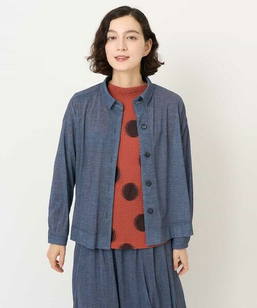 Maison de CINQ / メゾン ドゥ サンク シャツ・ブラウス | [セットアップ対応]デニムライクプリントカットソーブラウス | 詳細2