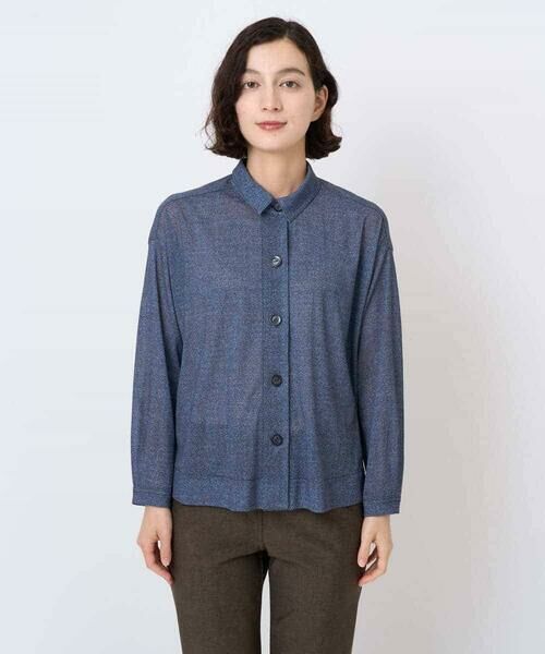 Maison de CINQ / メゾン ドゥ サンク シャツ・ブラウス | [セットアップ対応]デニムライクプリントカットソーブラウス | 詳細4