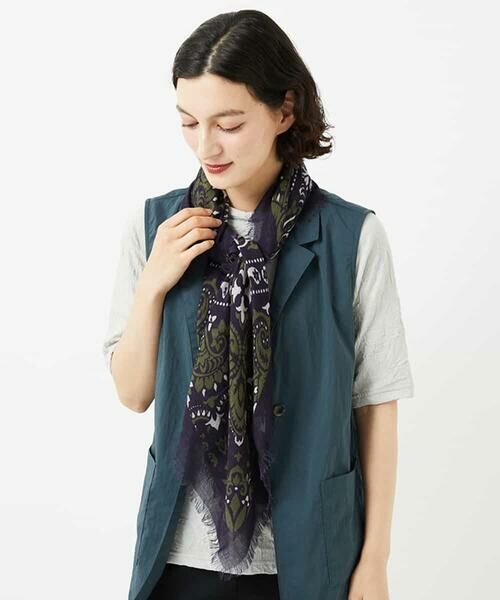 Maison de CINQ / メゾン ドゥ サンク マフラー・ショール・スヌード・ストール | スクエアサラサストール | 詳細1