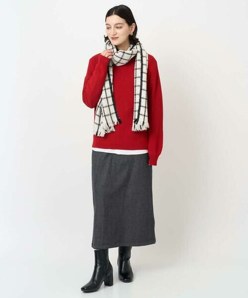 Maison de CINQ / メゾン ドゥ サンク マフラー・ショール・スヌード・ストール | ラメツイードチェックウールストール | 詳細11