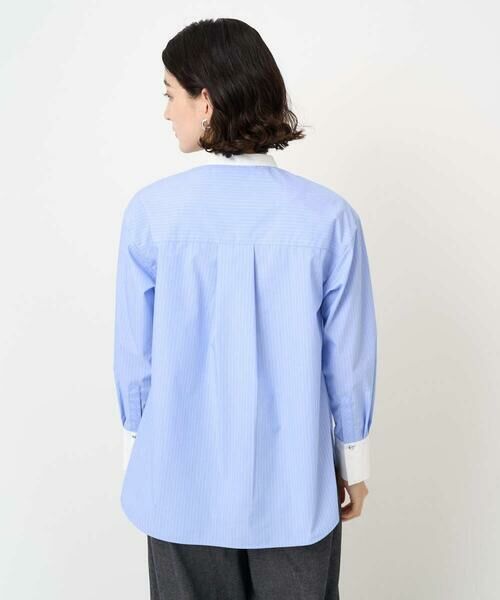 Maison de CINQ / メゾン ドゥ サンク シャツ・ブラウス | [日本製]タイプライターストライプバンドカラーシャツ | 詳細6