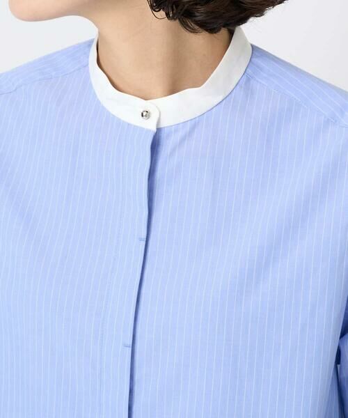 Maison de CINQ / メゾン ドゥ サンク シャツ・ブラウス | [日本製]タイプライターストライプバンドカラーシャツ | 詳細7