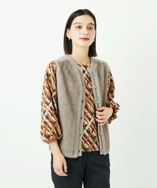 Maison de CINQ / メゾン ドゥ サンク シャツ・ブラウス | [日本製]フェザーバルーンスリーブブラウス | 詳細1