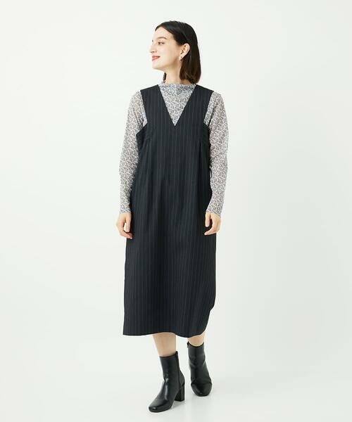 Maison de CINQ / メゾン ドゥ サンク ロング・マキシ丈スカート | ストライプVネックジャンパースカート | 詳細18