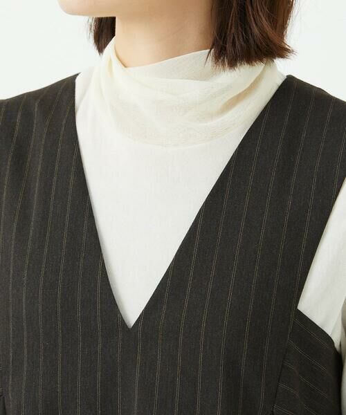 Maison de CINQ / メゾン ドゥ サンク ロング・マキシ丈スカート | ストライプVネックジャンパースカート | 詳細7