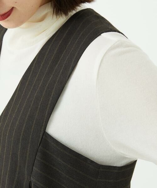 Maison de CINQ / メゾン ドゥ サンク ロング・マキシ丈スカート | ストライプVネックジャンパースカート | 詳細8