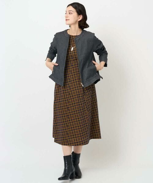 Maison de CINQ / メゾン ドゥ サンク ロング・マキシ丈ワンピース | Aラインオパールチェックワンピース | 詳細11