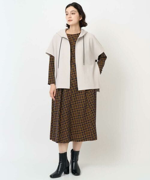 Maison de CINQ / メゾン ドゥ サンク ロング・マキシ丈ワンピース | Aラインオパールチェックワンピース | 詳細13