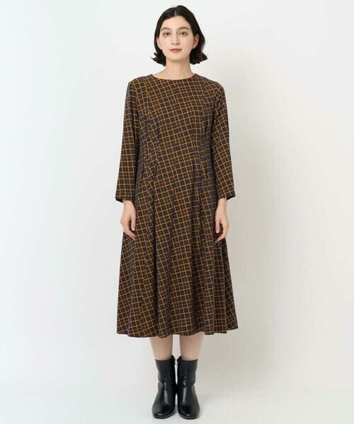 Maison de CINQ / メゾン ドゥ サンク ロング・マキシ丈ワンピース | Aラインオパールチェックワンピース | 詳細2