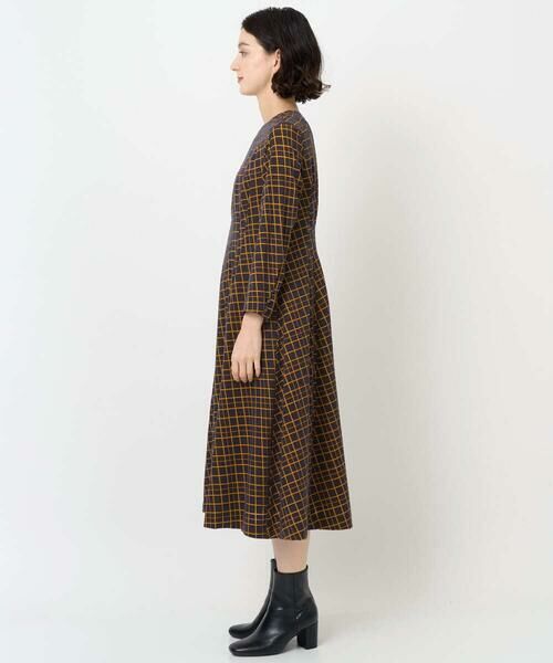 Maison de CINQ / メゾン ドゥ サンク ロング・マキシ丈ワンピース | Aラインオパールチェックワンピース | 詳細3