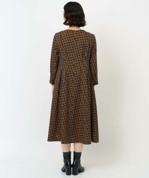 Maison de CINQ / メゾン ドゥ サンク ロング・マキシ丈ワンピース | Aラインオパールチェックワンピース | 詳細4