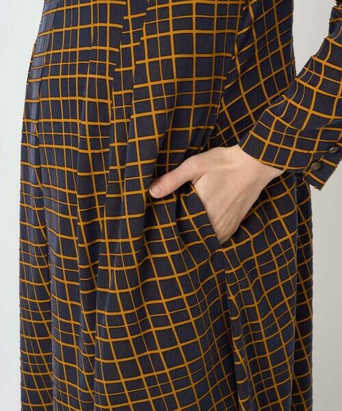 Maison de CINQ / メゾン ドゥ サンク ロング・マキシ丈ワンピース | Aラインオパールチェックワンピース | 詳細8