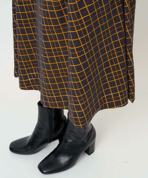 Maison de CINQ / メゾン ドゥ サンク ロング・マキシ丈ワンピース | Aラインオパールチェックワンピース | 詳細9