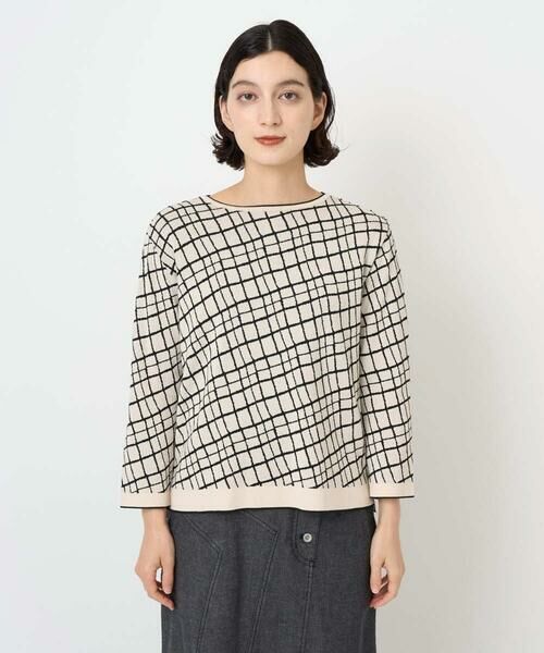 Maison de CINQ / メゾン ドゥ サンク ニット・セーター | [日本製]配色デザインジャージーニット | 詳細5