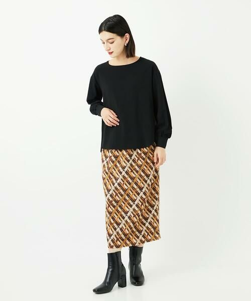 Maison de CINQ / メゾン ドゥ サンク ロング・マキシ丈スカート | [日本製]フェザーナロータイトチェックスカート | 詳細15