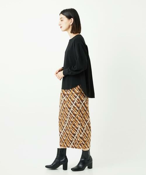 Maison de CINQ / メゾン ドゥ サンク ロング・マキシ丈スカート | [日本製]フェザーナロータイトチェックスカート | 詳細16