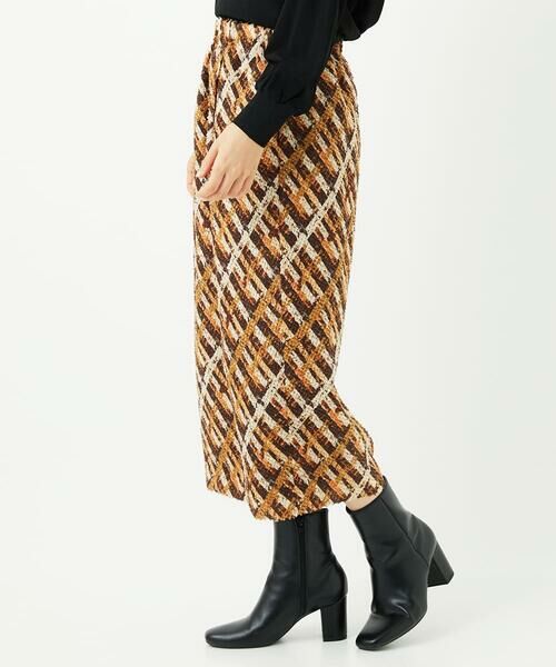 Maison de CINQ / メゾン ドゥ サンク ロング・マキシ丈スカート | [日本製]フェザーナロータイトチェックスカート | 詳細2