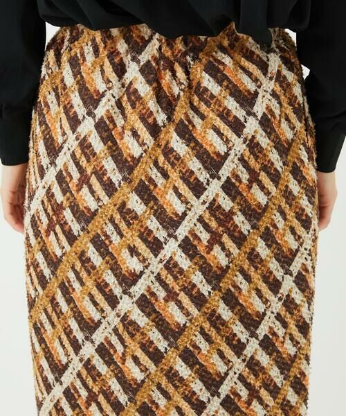 Maison de CINQ / メゾン ドゥ サンク ロング・マキシ丈スカート | [日本製]フェザーナロータイトチェックスカート | 詳細6