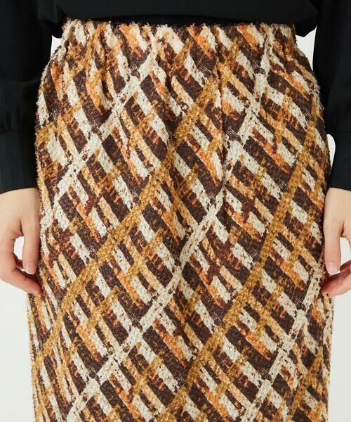 Maison de CINQ / メゾン ドゥ サンク ロング・マキシ丈スカート | [日本製]フェザーナロータイトチェックスカート | 詳細7