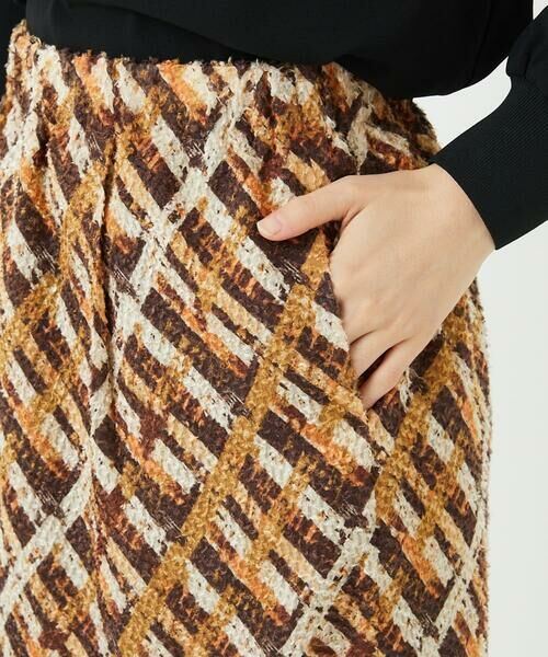 Maison de CINQ / メゾン ドゥ サンク ロング・マキシ丈スカート | [日本製]フェザーナロータイトチェックスカート | 詳細8