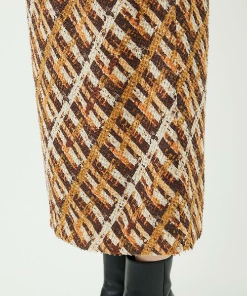 Maison de CINQ / メゾン ドゥ サンク ロング・マキシ丈スカート | [日本製]フェザーナロータイトチェックスカート | 詳細9