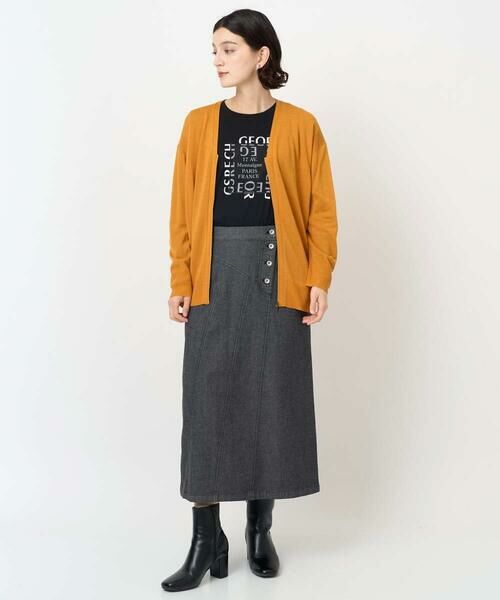 Maison de CINQ / メゾン ドゥ サンク ロング・マキシ丈スカート | [セットアップ対応]セミタイトブラックデニムスカート | 詳細18