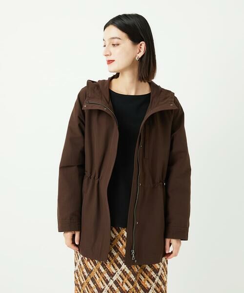 Maison de CINQ/メゾン ドゥ サンク ナイロンラウンドヘムマウンテンパーカー ブラウン S