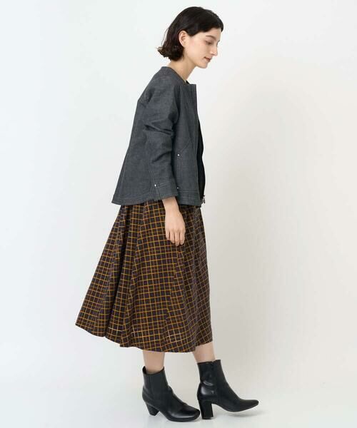 Maison de CINQ / メゾン ドゥ サンク セットアップ | [セットアップ対応]ノーカラーブラックデニムブルゾン | 詳細13