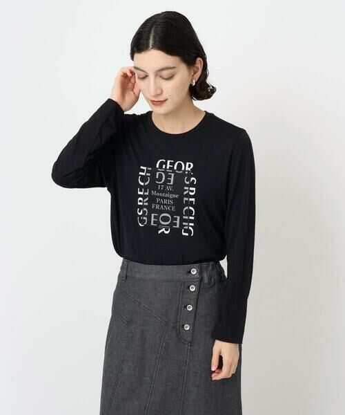 Maison de CINQ / メゾン ドゥ サンク カットソー | ベア天竺ロゴプルオーバー | 詳細1