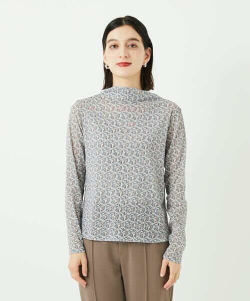 Maison de CINQ / メゾン ドゥ サンク カットソー | [日本製]シアーボトルネックロゴカットソー | 詳細7