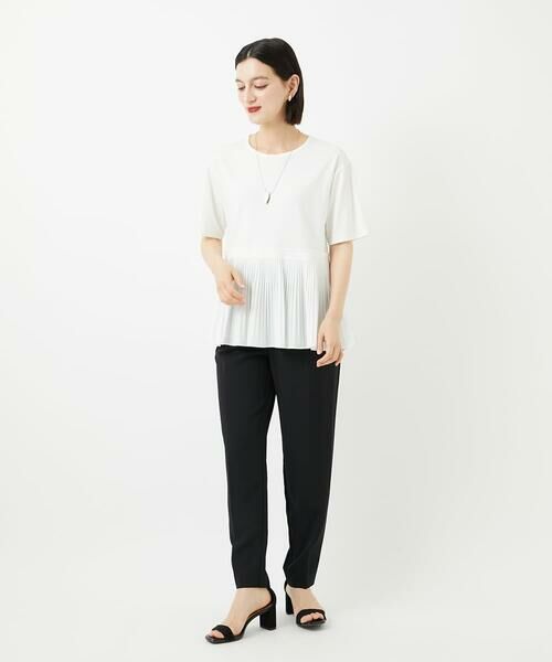 Maison de CINQ / メゾン ドゥ サンク カットソー | レーヨンプリーツ切替ペプラムカットソー | 詳細13