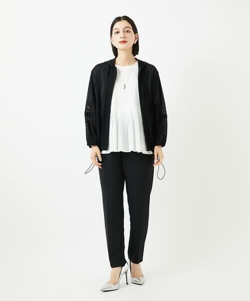 Maison de CINQ / メゾン ドゥ サンク カットソー | レーヨンプリーツ切替ペプラムカットソー | 詳細15