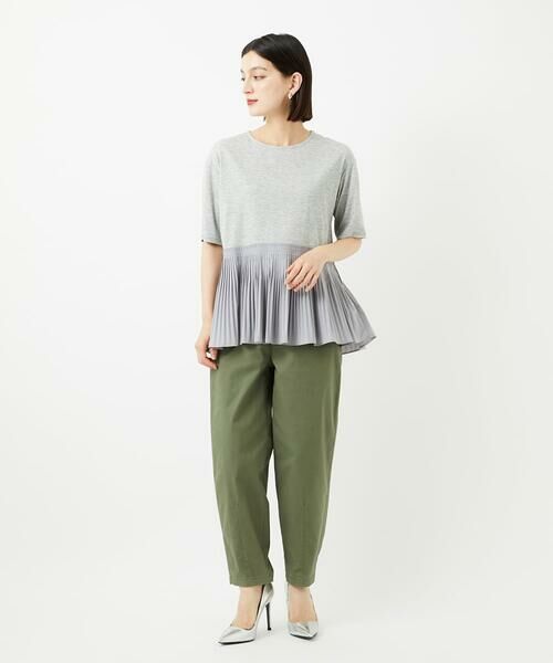 Maison de CINQ / メゾン ドゥ サンク カットソー | レーヨンプリーツ切替ペプラムカットソー | 詳細19