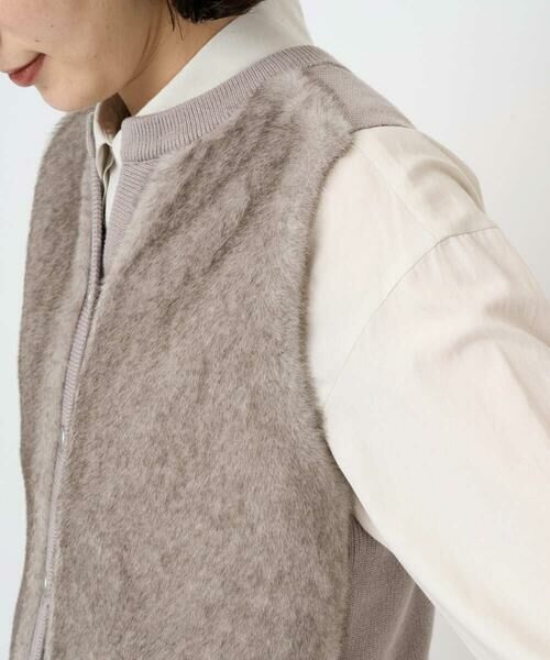 Maison de CINQ / メゾン ドゥ サンク ベスト | フェイクファーニットベスト | 詳細10