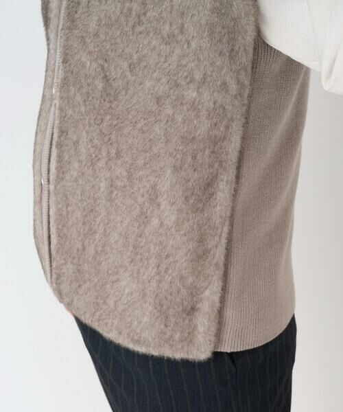 Maison de CINQ / メゾン ドゥ サンク ベスト | フェイクファーニットベスト | 詳細11